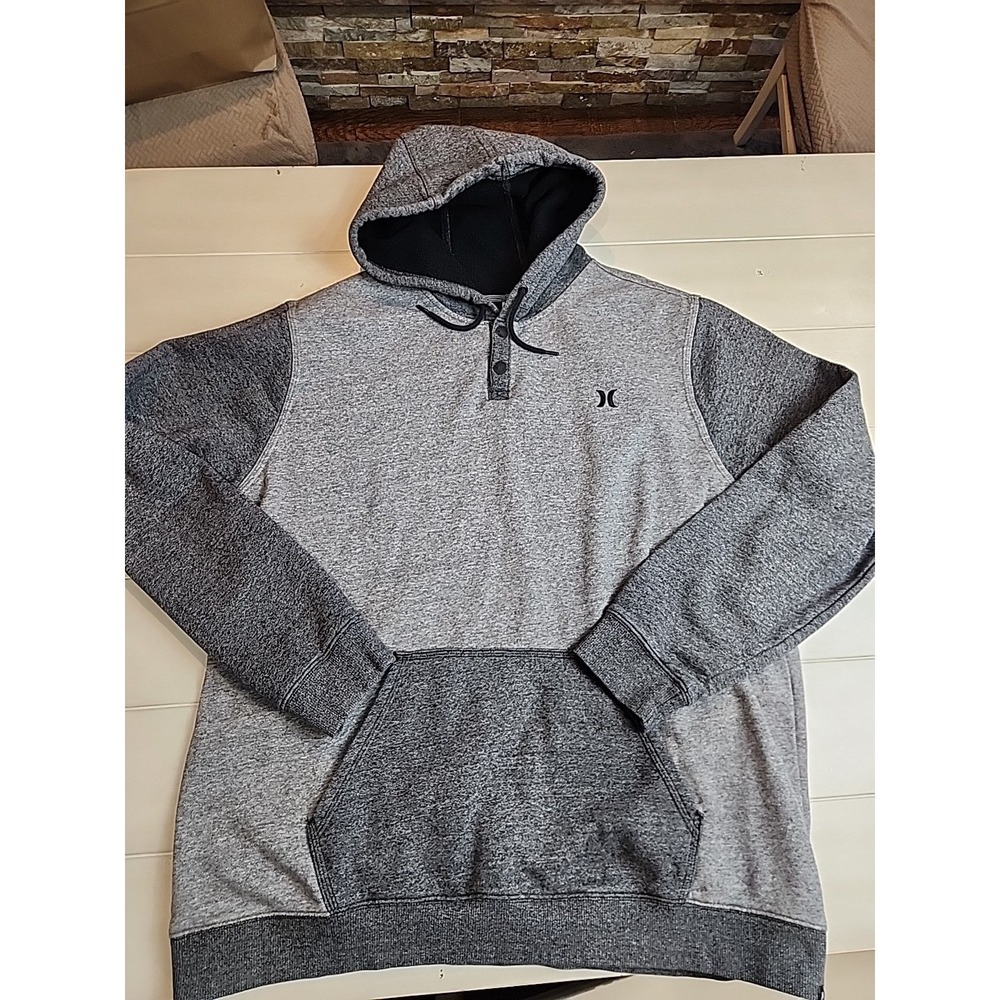 Y2k Vintage Hurley Skateboard 2 Tone Gray Hoodie Size XXL Skate Surf Streetwear